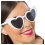 Lunettes cœur rouge, rose ou blanches – Accessoire festival, EVJF & Saint-Valentin