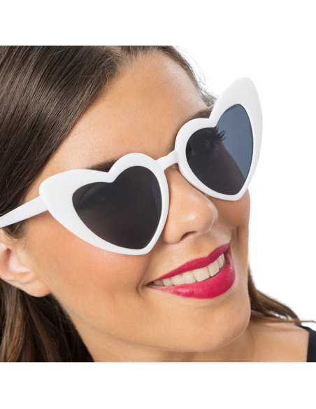Lunettes cœur blanche