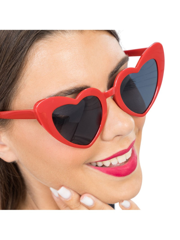 Lunettes cœur rouge