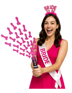 Canon à confettis sexy rose – Accessoire humour pour EVJF 2