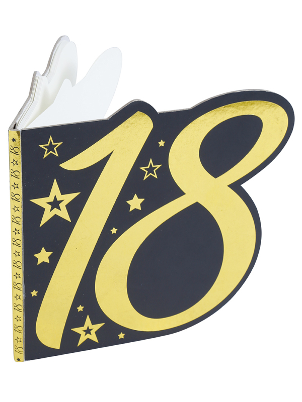 Livre d’or anniversaire chiffre noir & or – 26 pages (18, 20, 30, 40, 50, 60 ans)