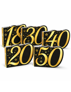 Livre d’or anniversaire chiffre noir & or – 26 pages (18, 20, 30, 40, 50, 60 ans) 2