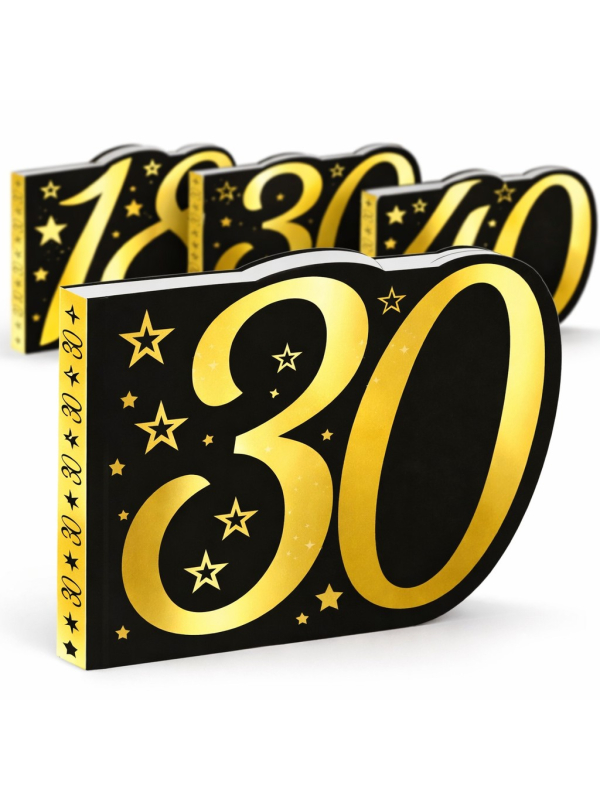 Livre d’or anniversaire chiffre noir & or 30 ans