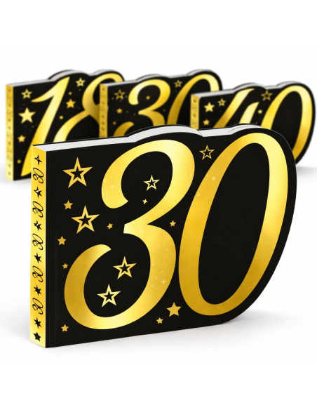 Livre d’or anniversaire chiffre noir & or 30 ans
