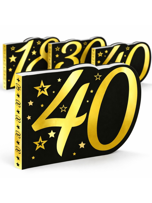 Livre d’or anniversaire chiffre noir & or – 26...