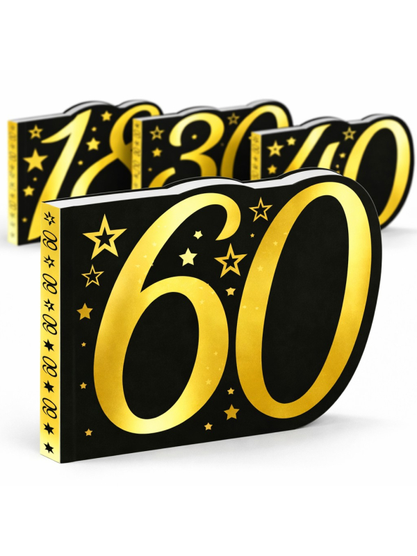 Livre d’or anniversaire chiffre noir & or – 26...
