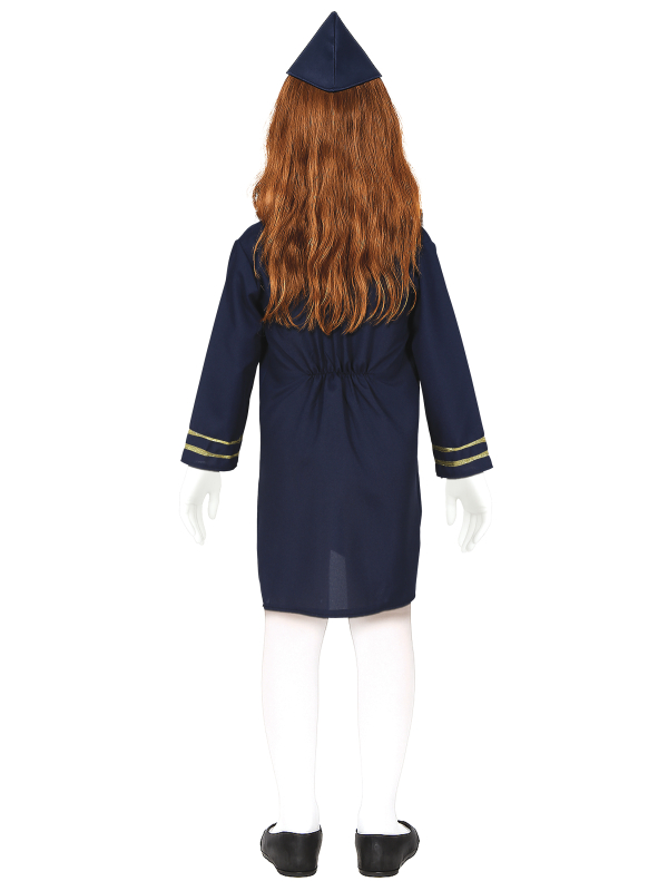 Déguisement Hôtesse de l’Air Enfant – Robe & Chapeau (3/4, 5/6, 7/9, 10/12 ans)
