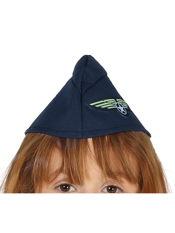 Déguisement Hôtesse de l’Air Enfant – Robe & Chapeau (3/4, 5/6, 7/9, 10/12 ans)