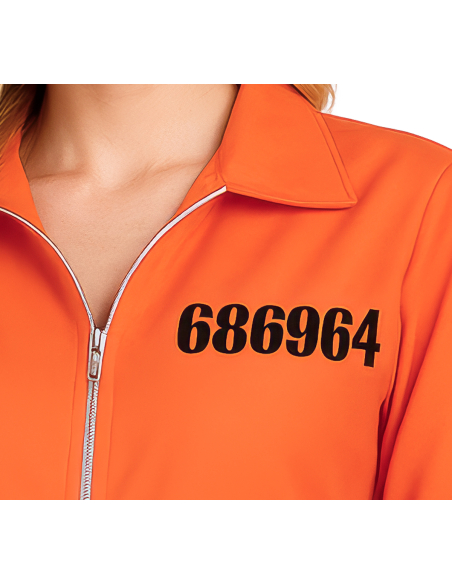 Déguisement Prisonnière Orange USA Femme – Combinaison Halloween