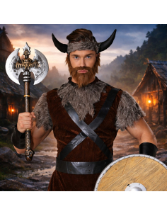 Déguisement Viking Homme – Tunique Fourrure & Accessoires (S à XXL)