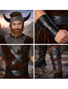 Déguisement Viking Homme – Tunique Fourrure & Accessoires (S à XXL) 2