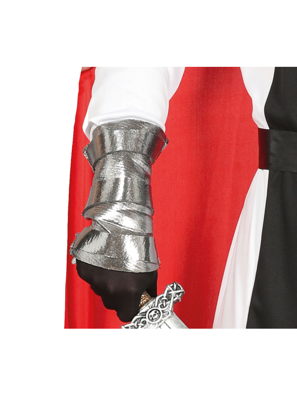 Déguisement chevalier médiéval homme – Tunique, cape rouge & capuche