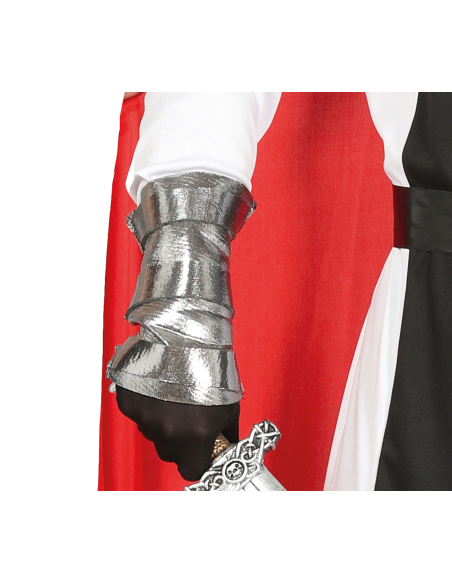 Déguisement chevalier médiéval homme – Tunique, cape rouge & capuche