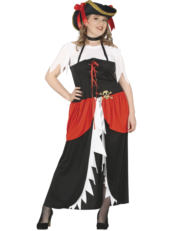 Déguisement de Pirate Femme “Boucanier” – Avec Chapeau Tricorne & Robe Sexy