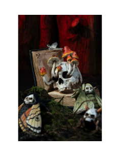 Livre de sortilèges tête de mort et champignons – Déco Halloween gothique 2