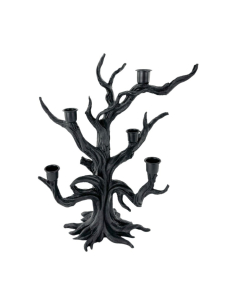 Chandelier arbre noir en résine – Déco Halloween gothique chic 38 cm