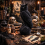 Statue chouette velours noir en résine 46 cm – Déco Halloween chic