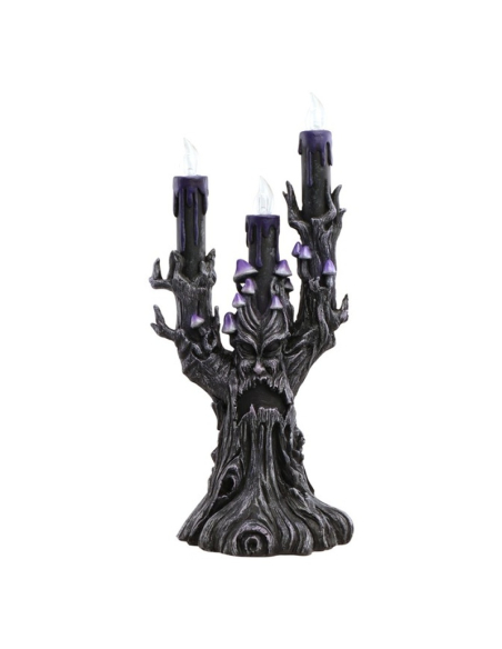 Chandelier arbre maléfique LED violet en résine