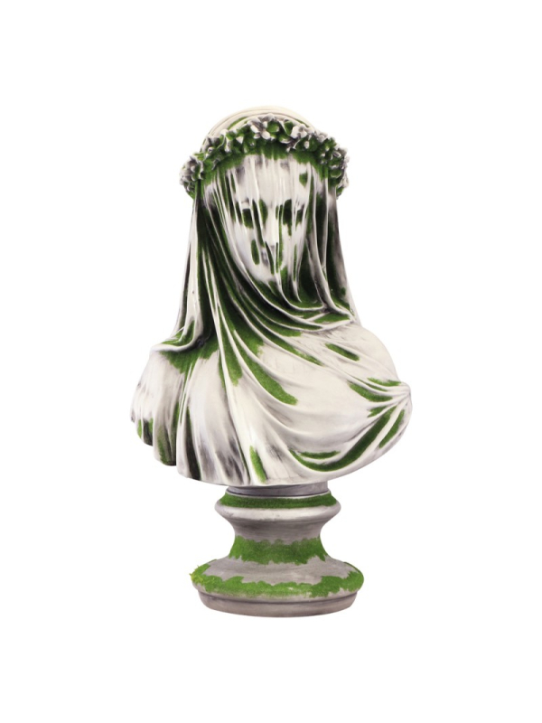 Buste Femme Fantôme en magnésie 60 cm – Statue gothique Halloween