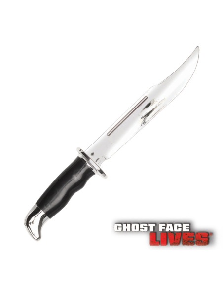 Couteau Ghost Face™ argent chrome 33 cm – Accessoire officiel Scream