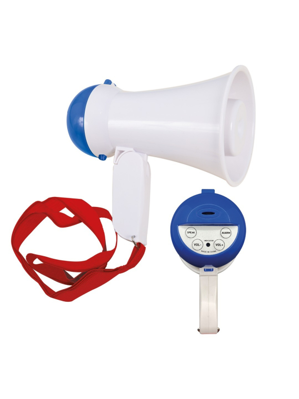 Mégaphone Supporter Bleu Blanc Rouge 16 cm – Effet sonore