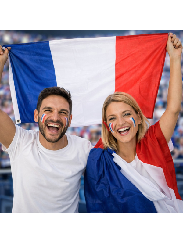 Drapeau France 60 x 90 cm en polyester – Supporter & décoration tricolore
