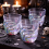 Verre transparent main squelette irisée – 9 x 10 cm