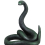 Serpent résine vert irisé – Décoration gothique symbolique 18 cm