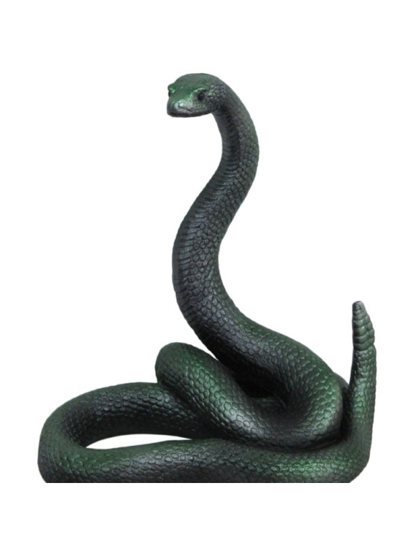 Serpent résine vert irisé – Décoration gothique symbolique 18 cm
