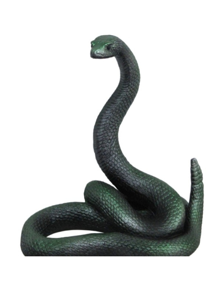 Serpent résine vert irisé – Décoration gothique symbolique 18 cm