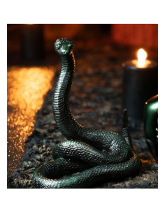 Serpent résine vert irisé – Décoration gothique symbolique 18 cm 2