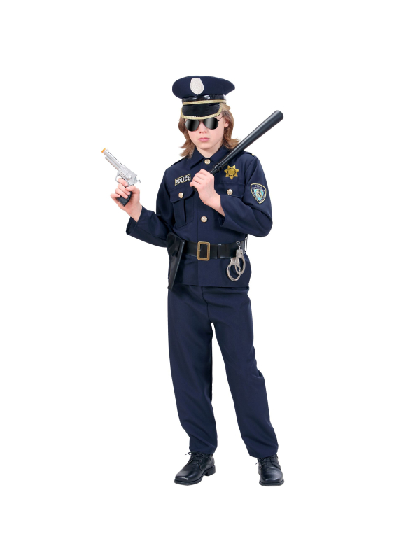 Déguisement Policier garçon (veste, pantalon, ceinture avec étui, casquette)