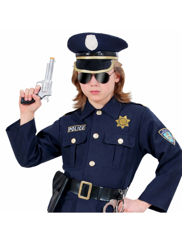 Déguisement Policier garçon (veste, pantalon, ceinture avec étui, casquette)