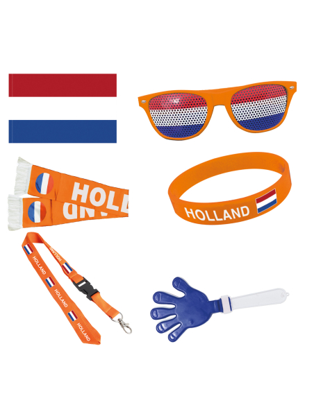 Kit Supporter Hollande – Fan Kit 6 pièces (drapeau + accessoires orange)