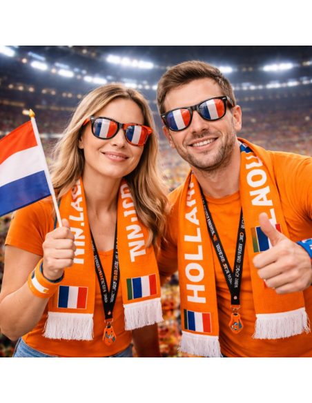 Kit Supporter Hollande – Fan Kit 6 pièces (drapeau + accessoires orange)