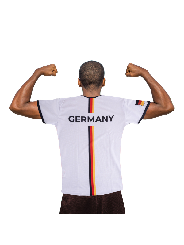 T-shirt supporter Allemagne / Germany – Noir rouge jaune – Taille 54 (polyester)