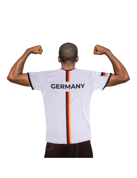 T-shirt supporter Allemagne / Germany – Noir rouge jaune – Taille 54 (polyester)