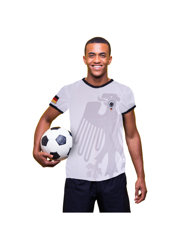 T-shirt supporter Allemagne / Germany – Noir rouge jaune – Taille 54 (polyester)