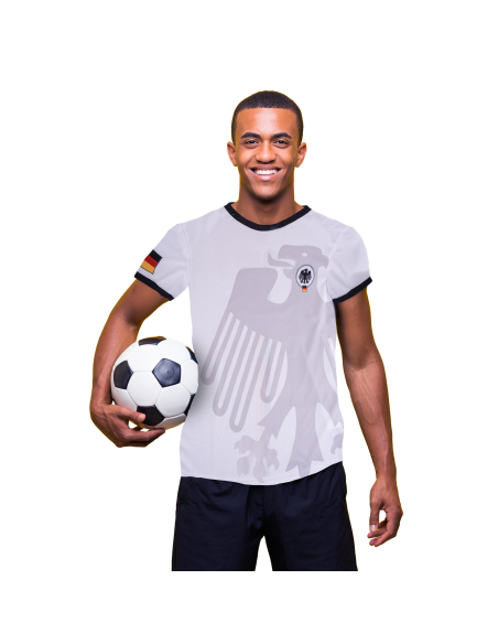 T-shirt supporter Allemagne / Germany – Noir rouge jaune – Taille 54 (polyester)