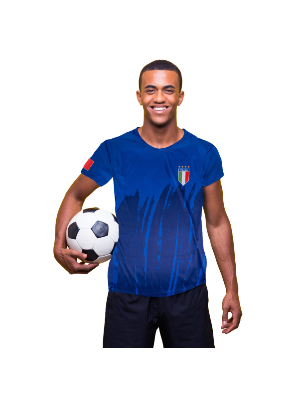 T-shirt supporter Italie / Italia – Bleu Azzurri (polyester) – Taille 54