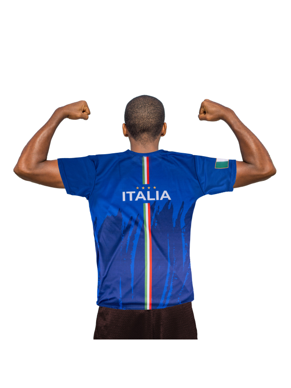 T-shirt supporter Italie / Italia – Bleu Azzurri (polyester) – Taille 54