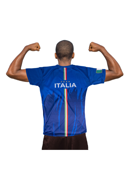 T-shirt supporter Italie / Italia – Bleu Azzurri (polyester) – Taille 54