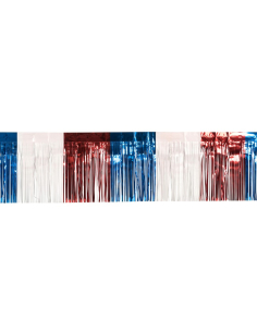 Guirlande à franges brillantes France 3 m – Bleu blanc rouge 2