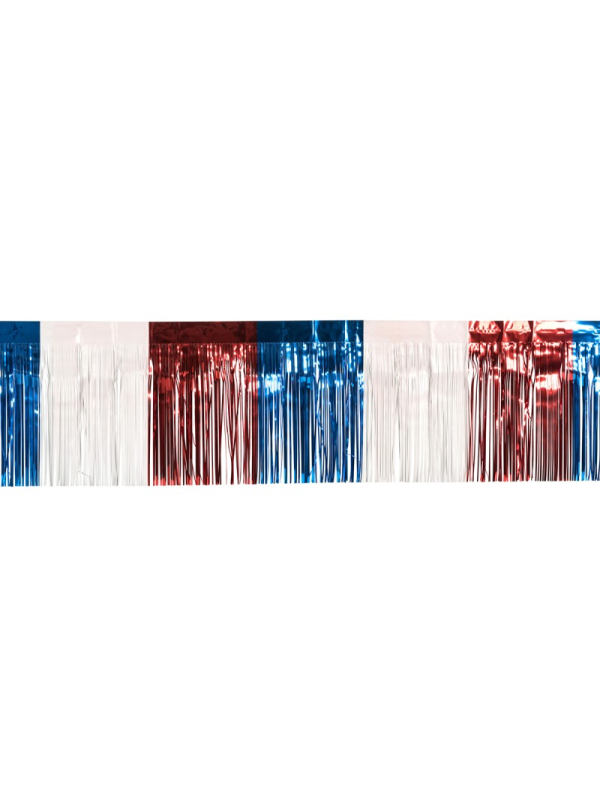 Guirlande à franges brillantes France 3 m – Bleu blanc rouge