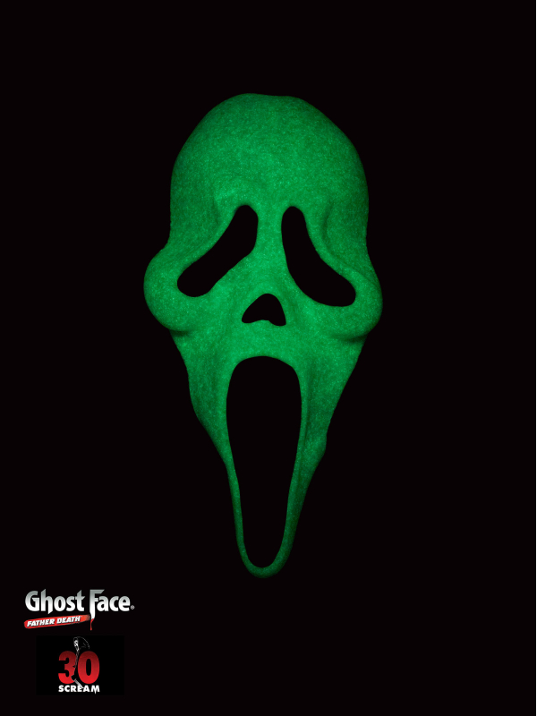 Masque Ghost Face® 30ᵉ Anniversaire (1996–2026) – Édition Collector Fun World néon