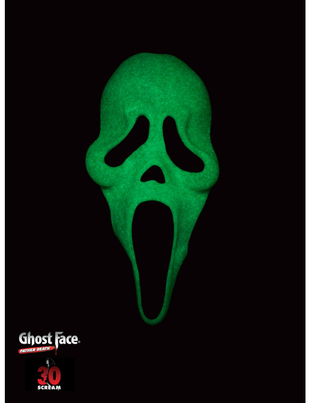 Masque Ghost Face® 30ᵉ Anniversaire (1996–2026) – Édition Collector Fun World néon