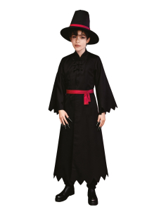 Déguisement démon enfant avec chapeau, tunique et ceinture