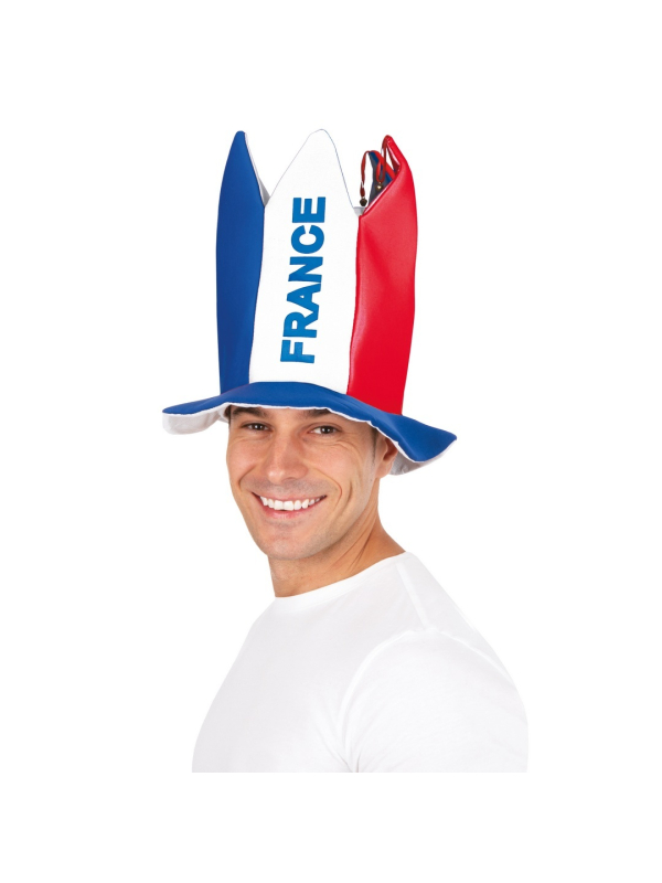 Chapeau bouffon France bleu blanc rouge adulte