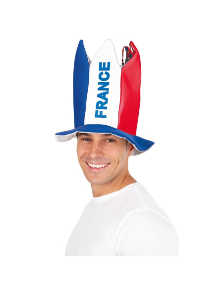 Chapeau bouffon France bleu blanc rouge adulte