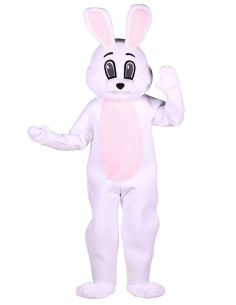 Mascotte de luxe Lapin de Pâques adulte – Costume complet avec tête, gants et couvre-chaussures 2